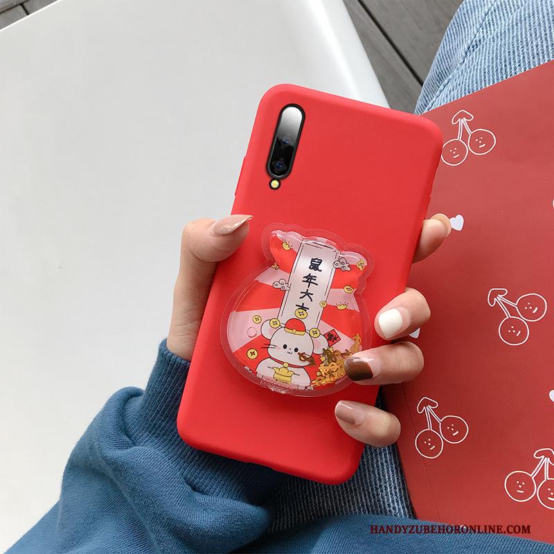 Samsung Galaxy A90 5g Rood Ster Grote Drijfzand Nieuw Hoesje Telefoon