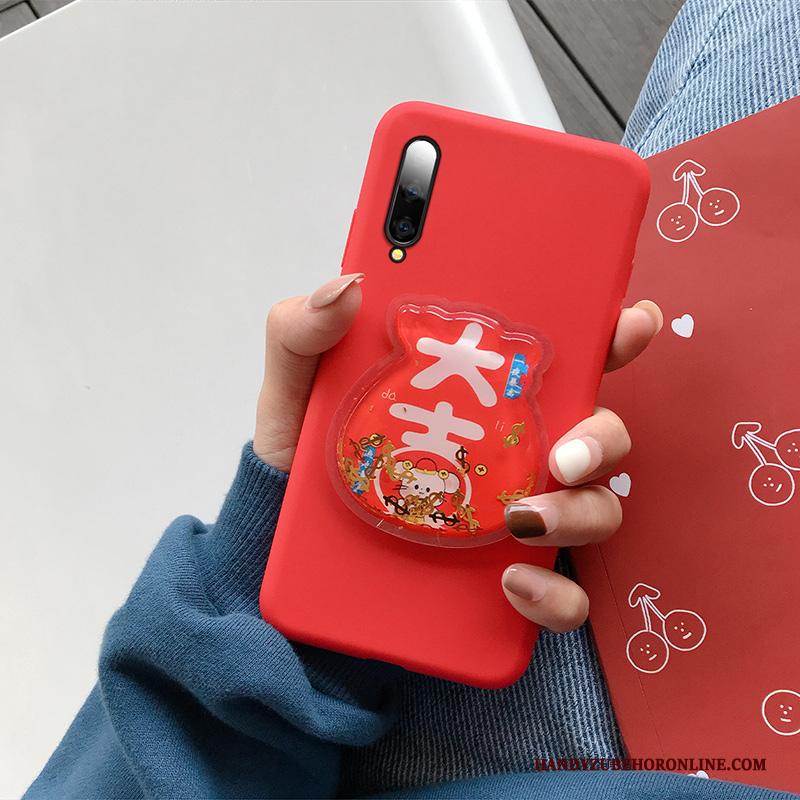 Samsung Galaxy A90 5g Rood Ster Grote Drijfzand Nieuw Hoesje Telefoon