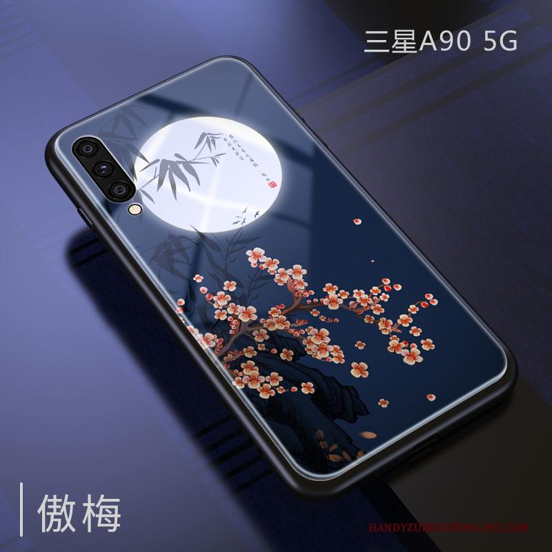 Samsung Galaxy A90 5g Zacht Ondersteuning Trend Bescherming Hoesje Vintage Chinese Stijl