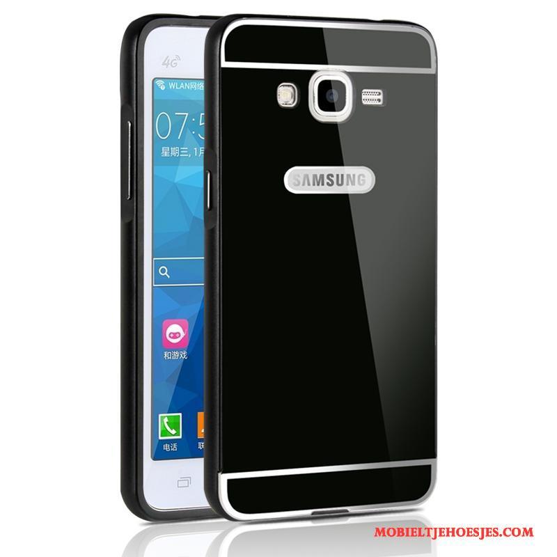 Samsung Galaxy J3 2015 Hoesje Telefoon Hard Bescherming Anti-fall Ster Metaal Zilver