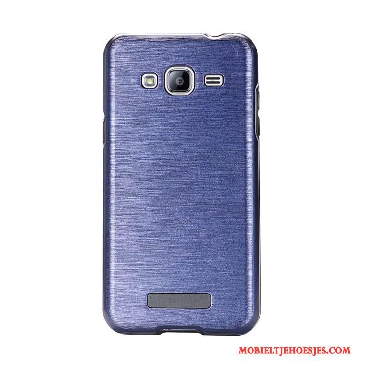 Samsung Galaxy J3 2015 Ster Hoesje Persoonlijk Bescherming Rood Nieuw Zijde