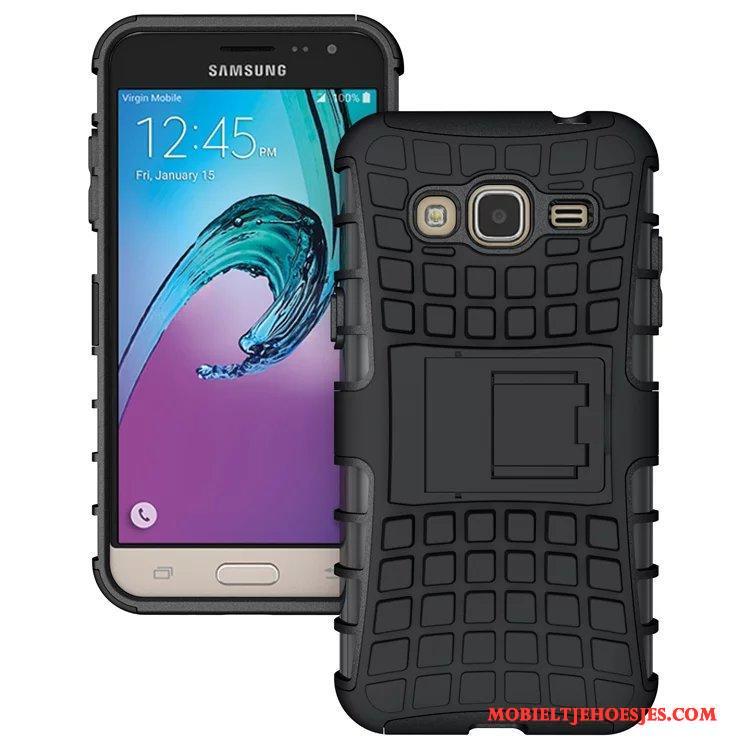Samsung Galaxy J3 2016 Hoesje Mobiele Telefoon Ondersteuning Ster Purper Hoes Blauw Bescherming