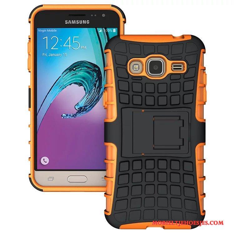 Samsung Galaxy J3 2016 Hoesje Mobiele Telefoon Ondersteuning Ster Purper Hoes Blauw Bescherming