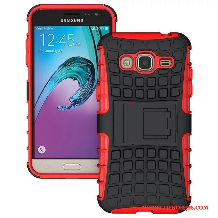 Samsung Galaxy J3 2016 Hoesje Mobiele Telefoon Ondersteuning Ster Purper Hoes Blauw Bescherming