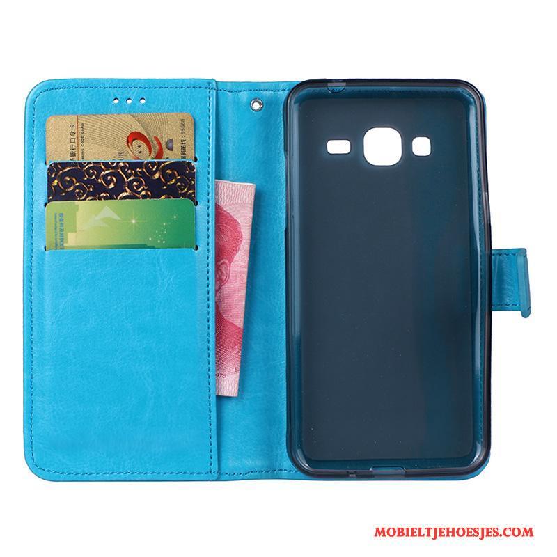 Samsung Galaxy J3 2016 Leren Etui Ster Folio Hoesje Telefoon Kleur Bescherming Mobiele Telefoon