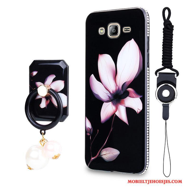 Samsung Galaxy J3 2016 Trend Scheppend Hanger Hoesje Telefoon Bloemen Persoonlijk Anti-fall