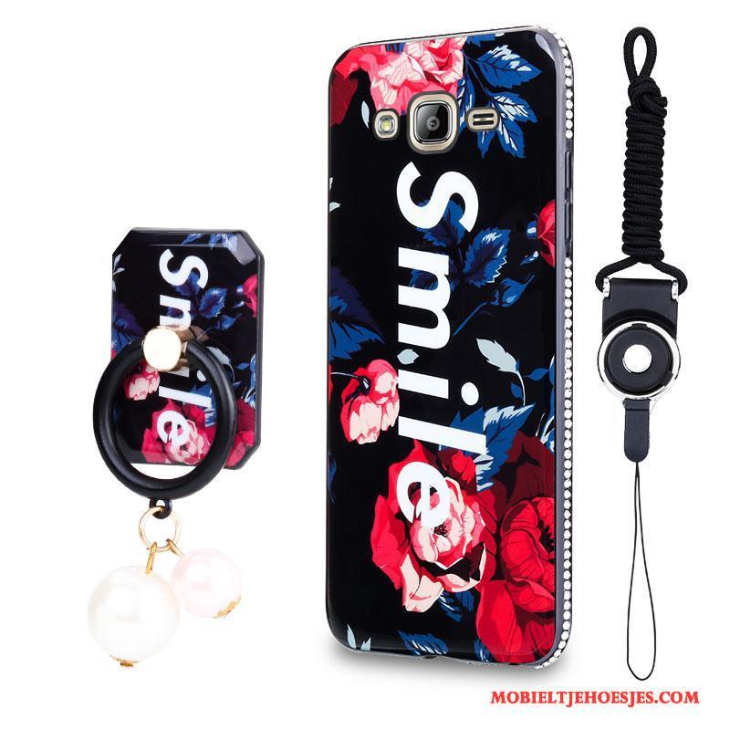 Samsung Galaxy J3 2016 Trend Scheppend Hanger Hoesje Telefoon Bloemen Persoonlijk Anti-fall