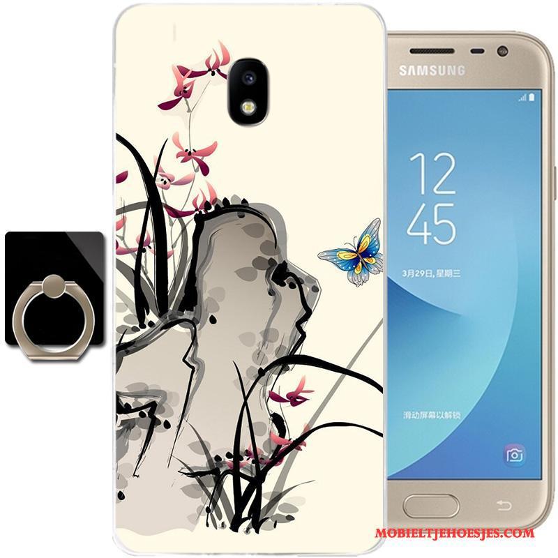 Samsung Galaxy J3 2017 Bescherming Hoesje Telefoon All Inclusive Siliconen Chinese Stijl Ster Zacht