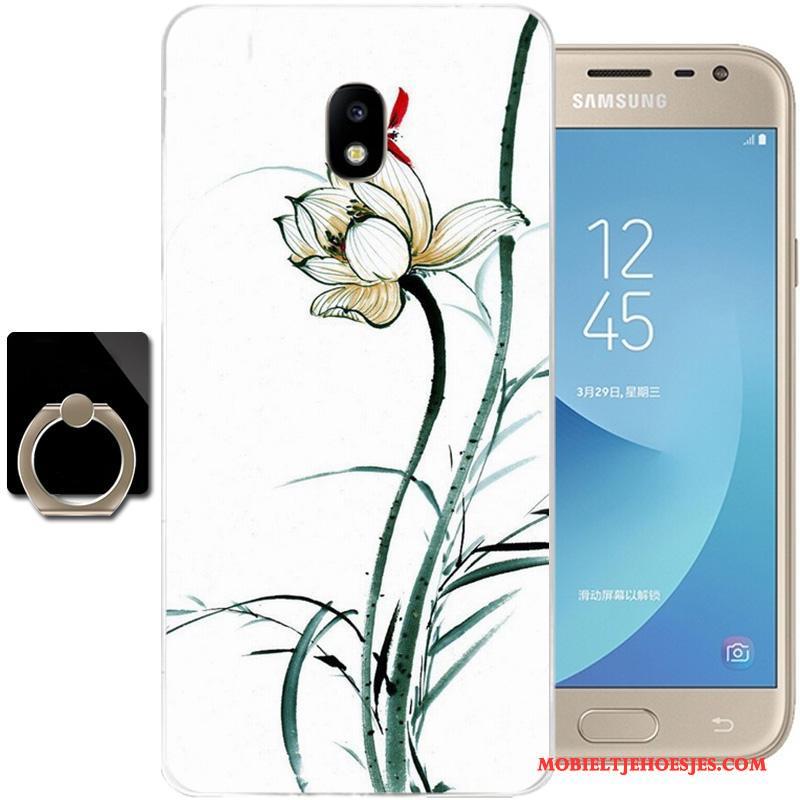 Samsung Galaxy J3 2017 Bescherming Hoesje Telefoon All Inclusive Siliconen Chinese Stijl Ster Zacht