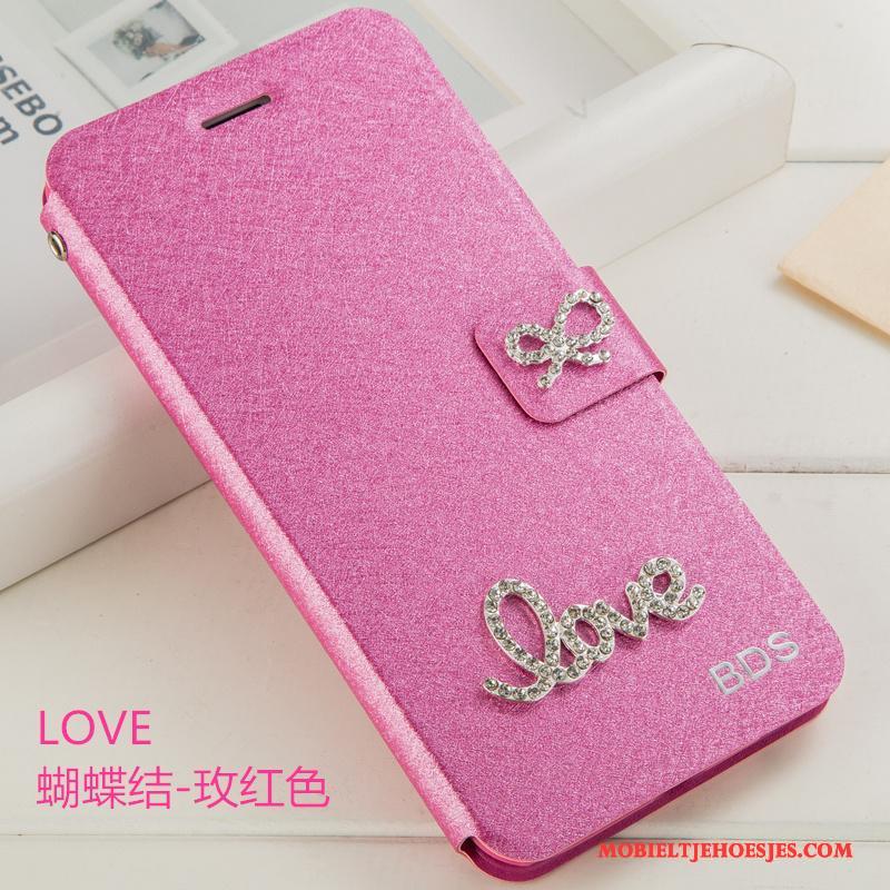 Samsung Galaxy J3 2017 Clamshell Hoesje Telefoon Bescherming Ster Hanger Anti-fall Met Strass