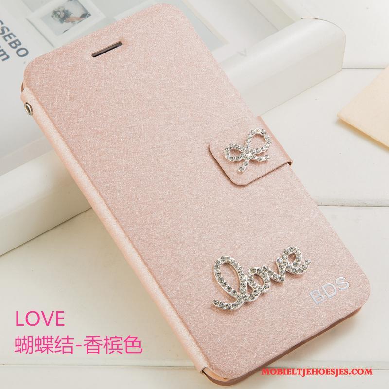 Samsung Galaxy J3 2017 Clamshell Hoesje Telefoon Bescherming Ster Hanger Anti-fall Met Strass