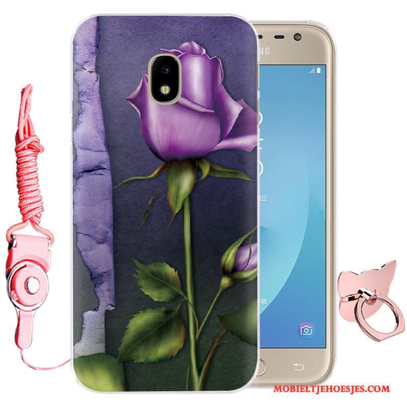 Samsung Galaxy J3 2017 Hoesje Bescherming Bloemen Zacht Anti-fall Hoes Siliconen Spotprent