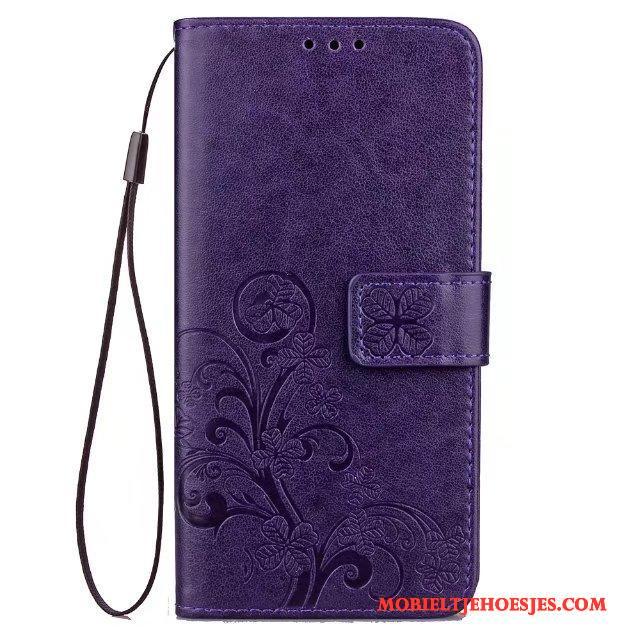 Samsung Galaxy J3 2017 Portemonnee Hoesje Lichtblauw Leren Etui Ster Mobiele Telefoon Bescherming