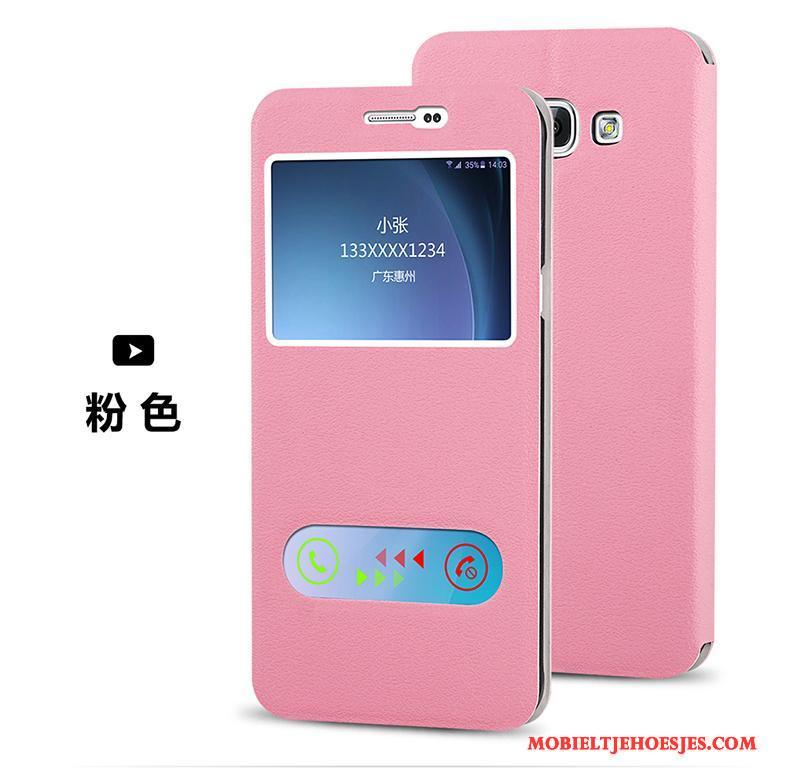 Samsung Galaxy J5 2015 Blauw Bescherming Mobiele Telefoon Ster Folio Hoesje Leren Etui