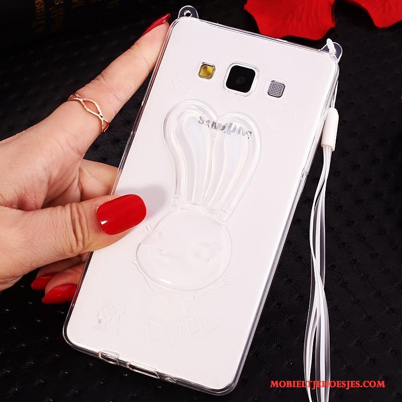 Samsung Galaxy J5 2015 Hoes Purper Bescherming Ster Zacht Hoesje Telefoon Spotprent