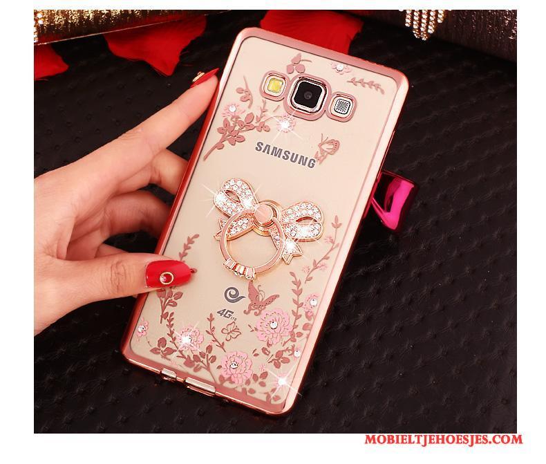 Samsung Galaxy J5 2015 Hoesje Telefoon Bescherming Ster Siliconen Goud Anti-fall