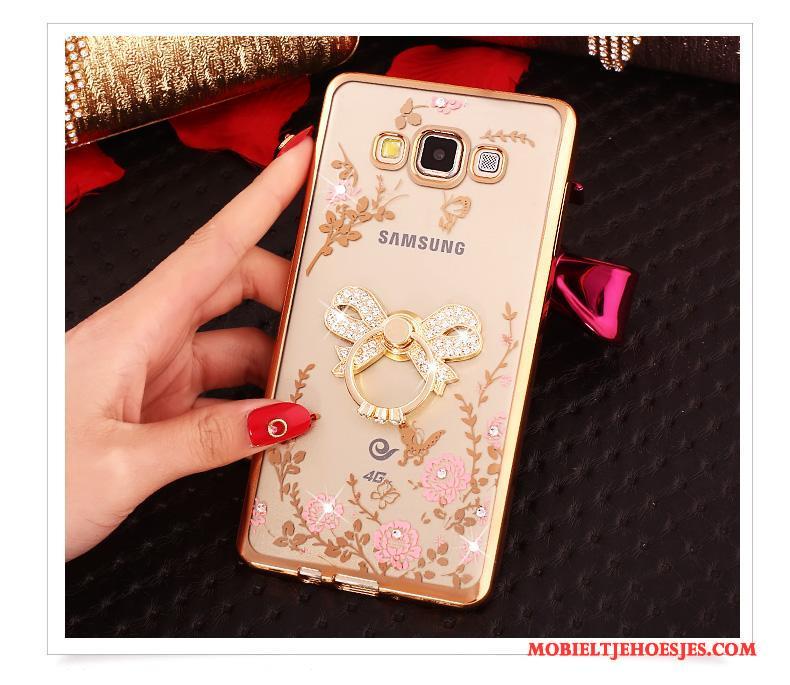 Samsung Galaxy J5 2015 Hoesje Telefoon Bescherming Ster Siliconen Goud Anti-fall