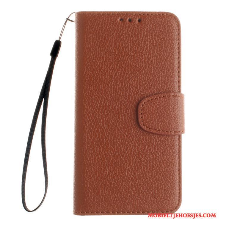 Samsung Galaxy J5 2016 Bescherming Folio Leren Etui Hoesje Telefoon Anti-fall Purper Siliconen