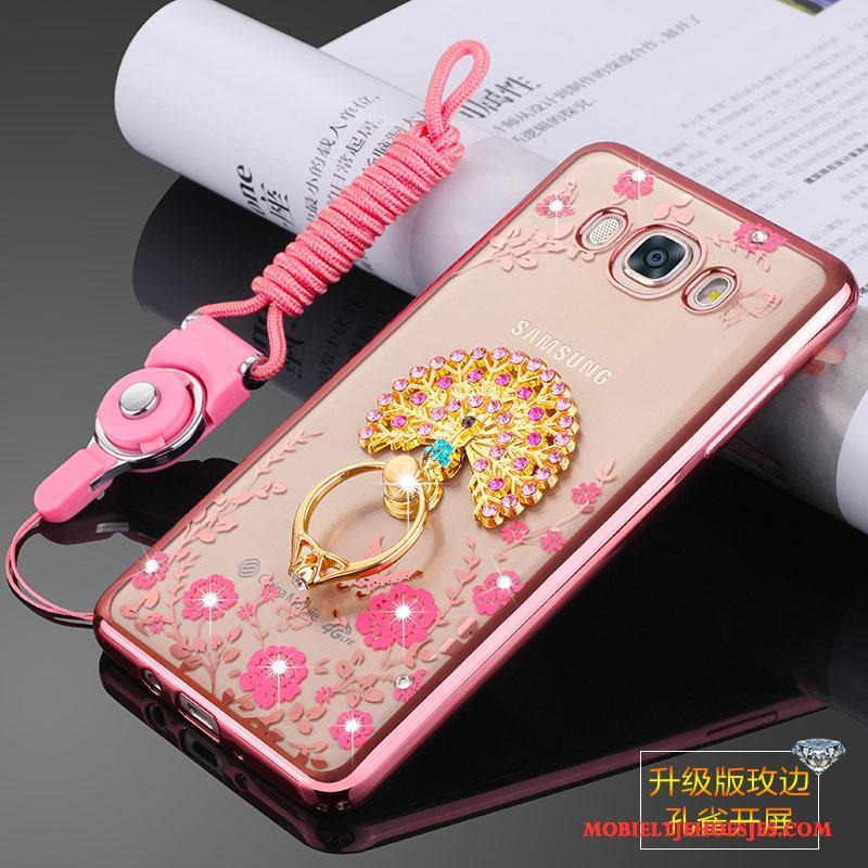 Samsung Galaxy J5 2016 Hoes Hoesje Telefoon Goud Ster Anti-fall Zacht Bescherming