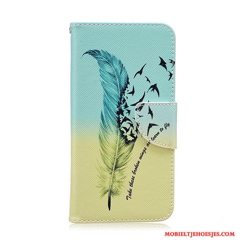 Samsung Galaxy J5 2016 Hoesje Bloemen Leren Etui Hoes Spotprent Kleur Folio Ster