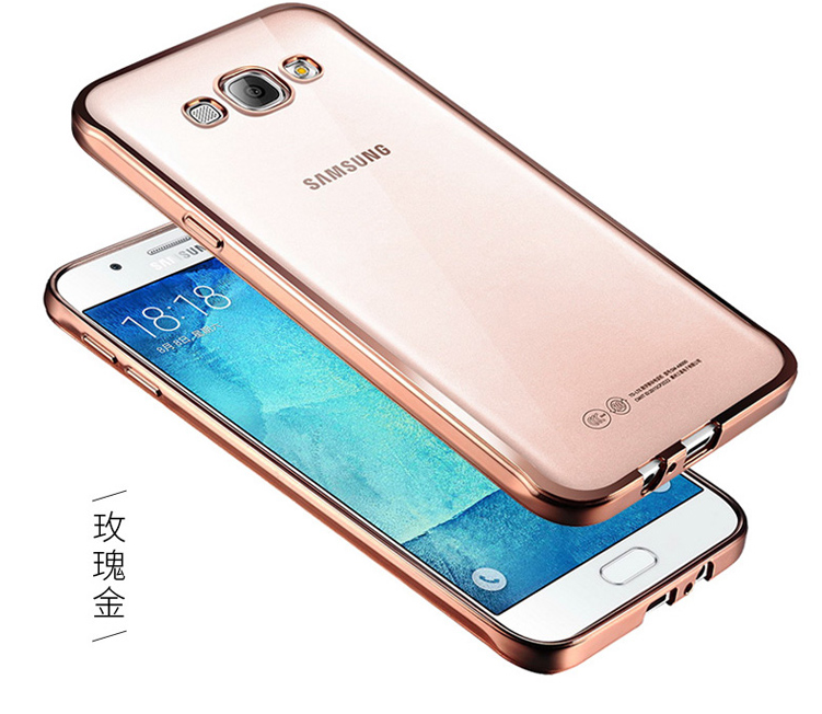 Samsung Galaxy J5 2016 Hoesje Telefoon Ster Doorzichtig Anti-fall Rose Goud Bescherming Dun