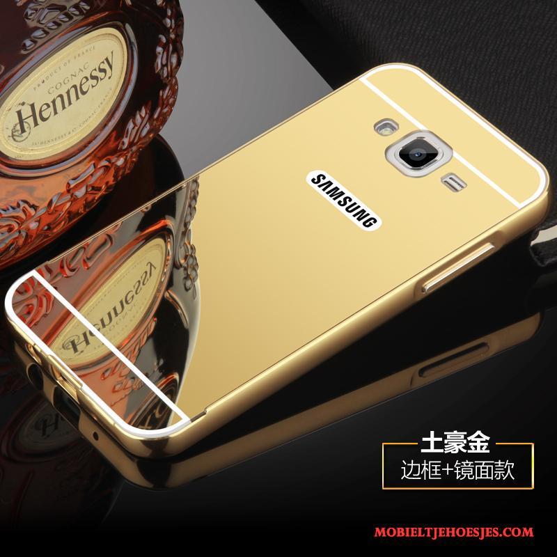 Samsung Galaxy J5 2016 Metaal Bescherming Omlijsting Hard Spiegel Hoes Hoesje