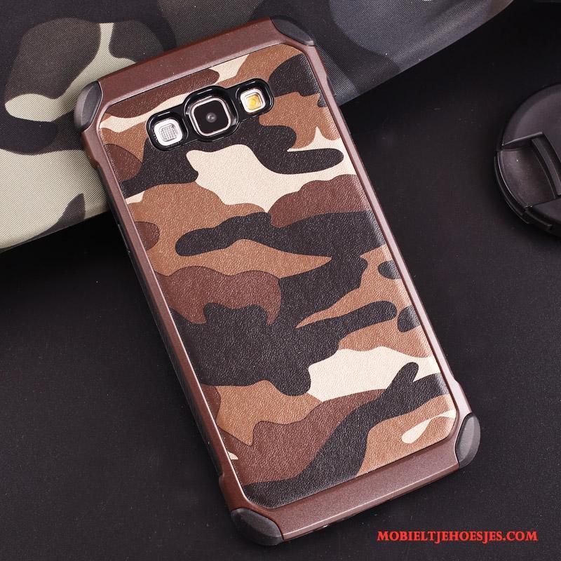 Samsung Galaxy J5 2016 Ster Bescherming Hoesje Telefoon Camouflage Groen Purper