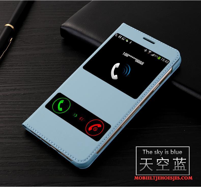 Samsung Galaxy J5 2016 Ster Hoesje Telefoon Anti-fall Bescherming Leren Etui Folio Blauw