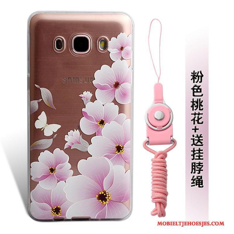 Samsung Galaxy J5 2016 Zacht Bloemen Bescherming Hoesje Telefoon Siliconen Ster Reliëf