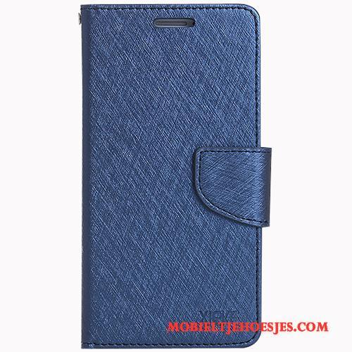 Samsung Galaxy J5 2017 Leren Etui Folio Lichtblauw Hoesje Telefoon Bescherming Siliconen Zacht