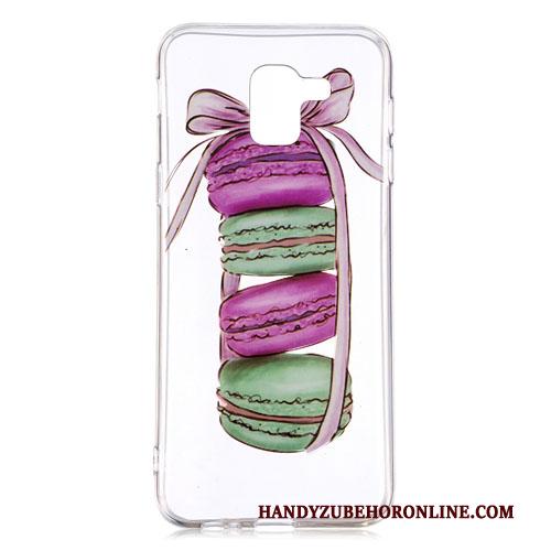 Samsung Galaxy J6 Hoesje Roze Hanger All Inclusive Ster Anti-fall Siliconen Hoes