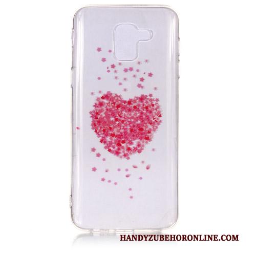 Samsung Galaxy J6 Hoesje Roze Hanger All Inclusive Ster Anti-fall Siliconen Hoes