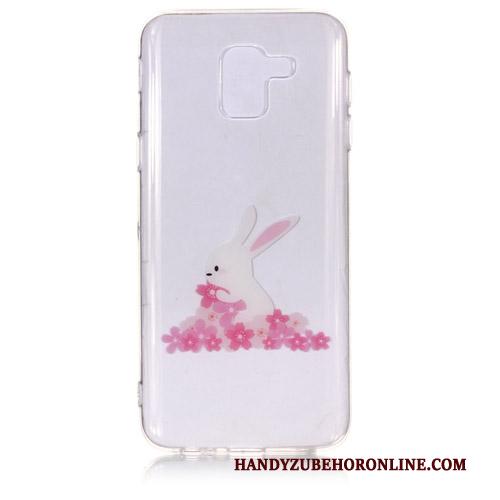 Samsung Galaxy J6 Hoesje Roze Hanger All Inclusive Ster Anti-fall Siliconen Hoes