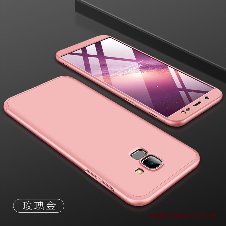 Samsung Galaxy J6 Hoesje Schrobben Hoes All Inclusive Ster Hard Rose Goud Bescherming