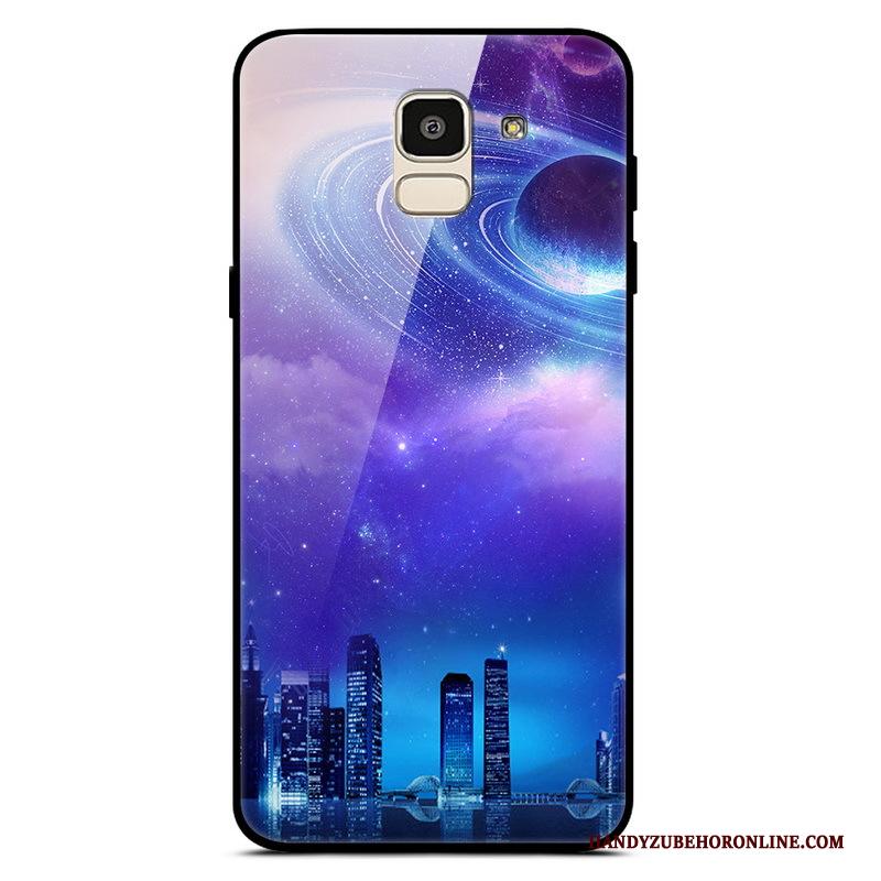 Samsung Galaxy J6 Trend Ster Kleur Maand Hoesje Telefoon Glas Anti-fall