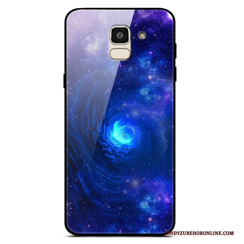 Samsung Galaxy J6 Trend Ster Kleur Maand Hoesje Telefoon Glas Anti-fall