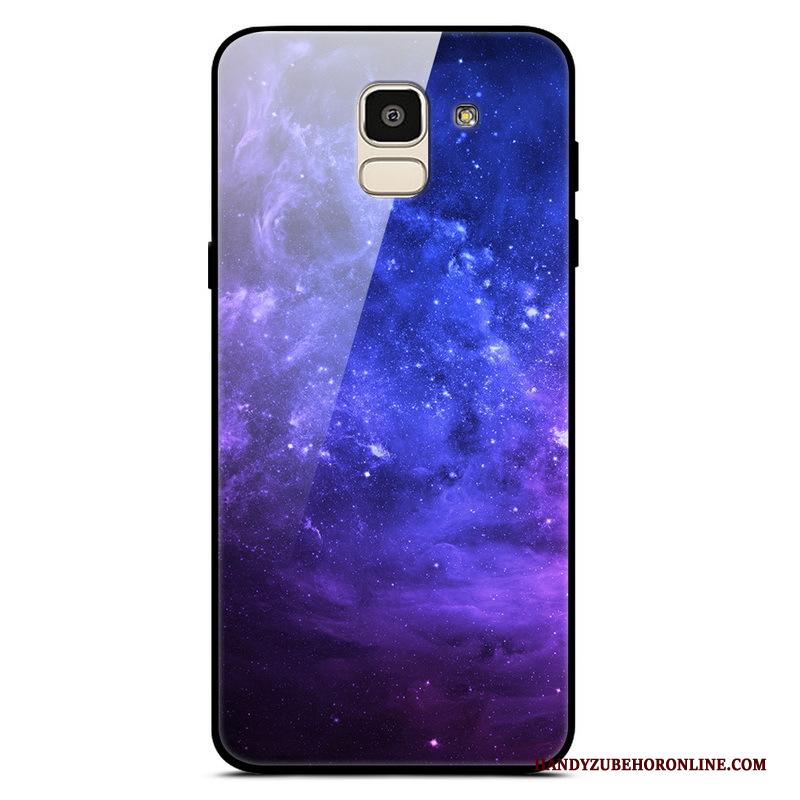 Samsung Galaxy J6 Trend Ster Kleur Maand Hoesje Telefoon Glas Anti-fall