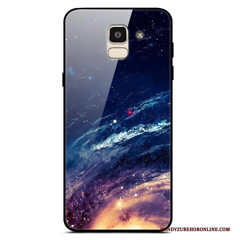 Samsung Galaxy J6 Trend Ster Kleur Maand Hoesje Telefoon Glas Anti-fall