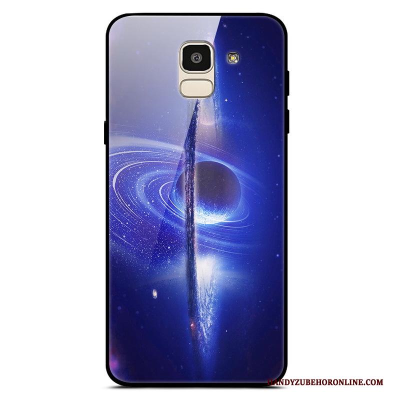 Samsung Galaxy J6 Trend Ster Kleur Maand Hoesje Telefoon Glas Anti-fall