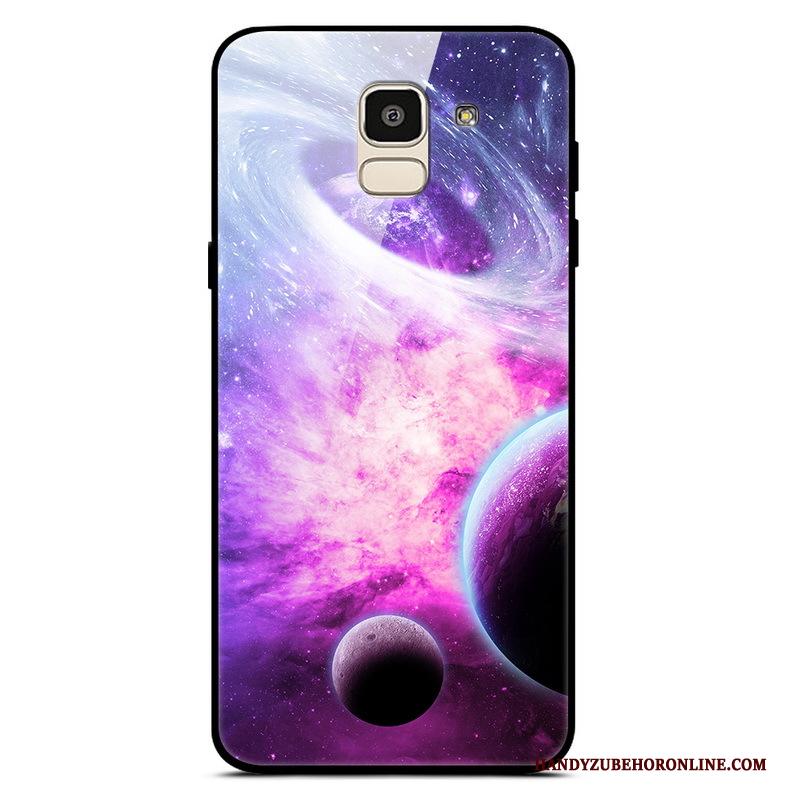 Samsung Galaxy J6 Trend Ster Kleur Maand Hoesje Telefoon Glas Anti-fall