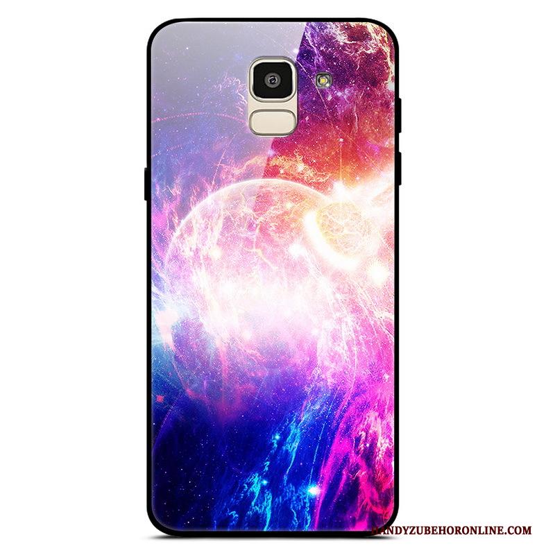 Samsung Galaxy J6 Trend Ster Kleur Maand Hoesje Telefoon Glas Anti-fall