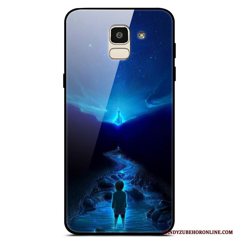 Samsung Galaxy J6 Trend Ster Kleur Maand Hoesje Telefoon Glas Anti-fall