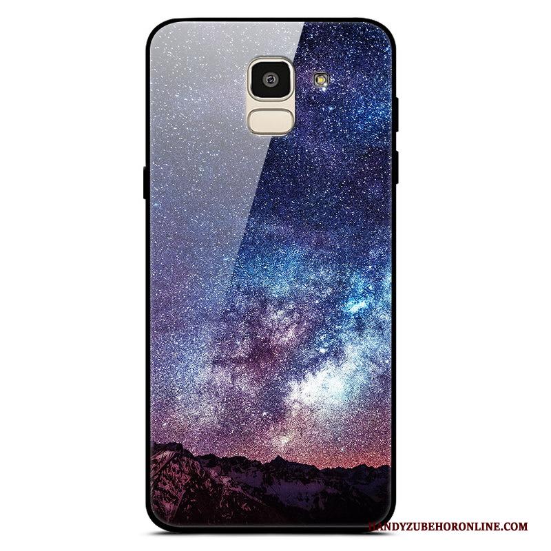 Samsung Galaxy J6 Trend Ster Kleur Maand Hoesje Telefoon Glas Anti-fall