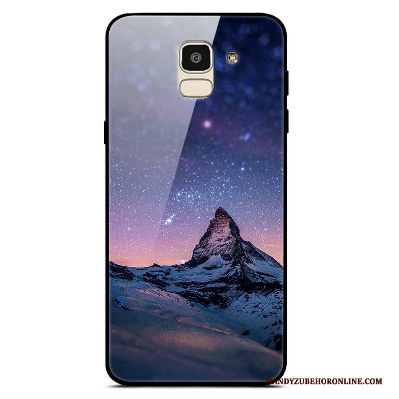 Samsung Galaxy J6 Trend Ster Kleur Maand Hoesje Telefoon Glas Anti-fall