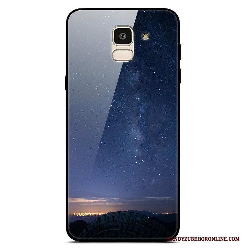 Samsung Galaxy J6 Trend Ster Kleur Maand Hoesje Telefoon Glas Anti-fall