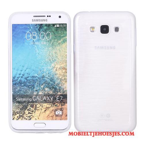 Samsung Galaxy J7 2015 All Inclusive Ster Hoesje Telefoon Rood Zacht Siliconen Zijde