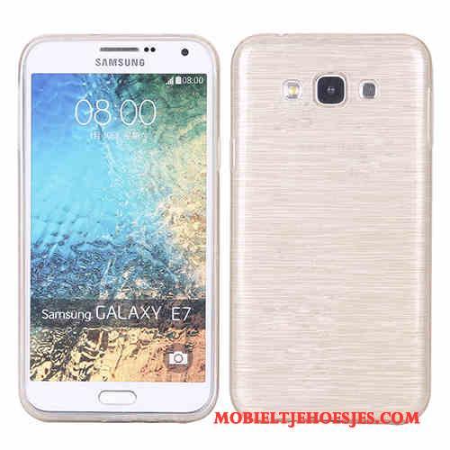 Samsung Galaxy J7 2015 All Inclusive Ster Hoesje Telefoon Rood Zacht Siliconen Zijde