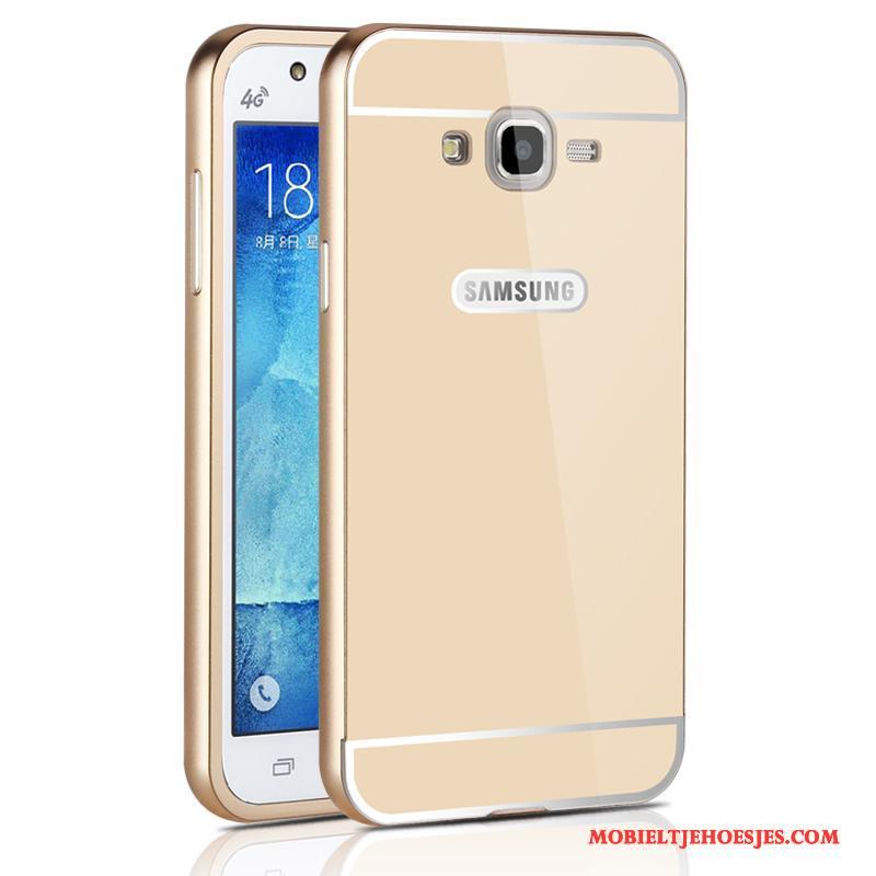 Samsung Galaxy J7 2015 Omlijsting Hard Bescherming Metaal Mobiele Telefoon Hoes Hoesje