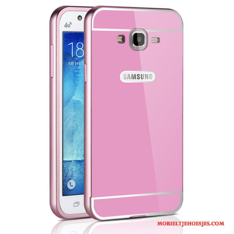 Samsung Galaxy J7 2015 Omlijsting Hard Bescherming Metaal Mobiele Telefoon Hoes Hoesje