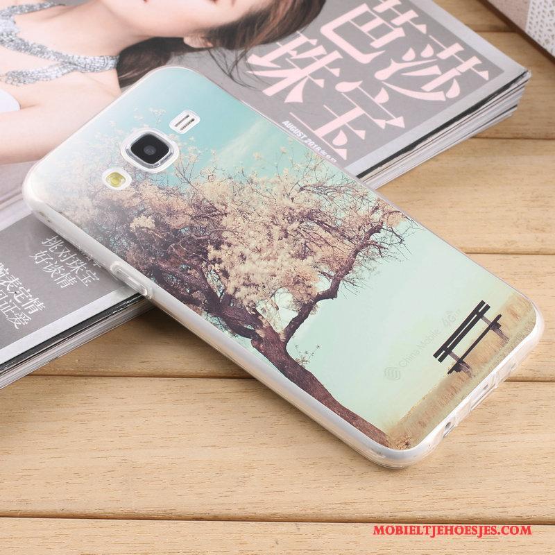 Samsung Galaxy J7 2015 Zacht Siliconen Trend Anti-fall All Inclusive Ster Hoesje Telefoon